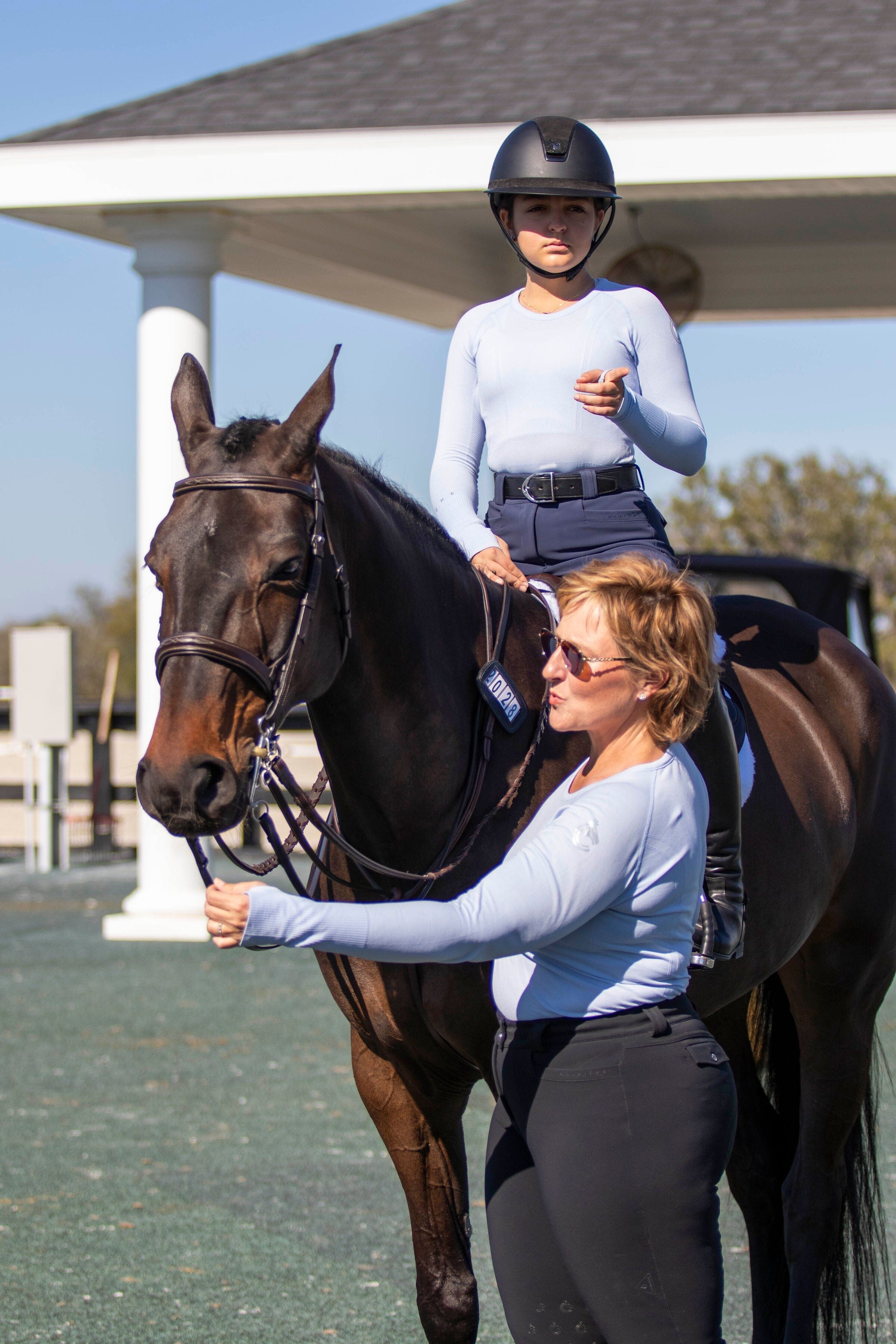 Brianne Riding Breeches in Steel Blue Riding Breeches CriniereLife