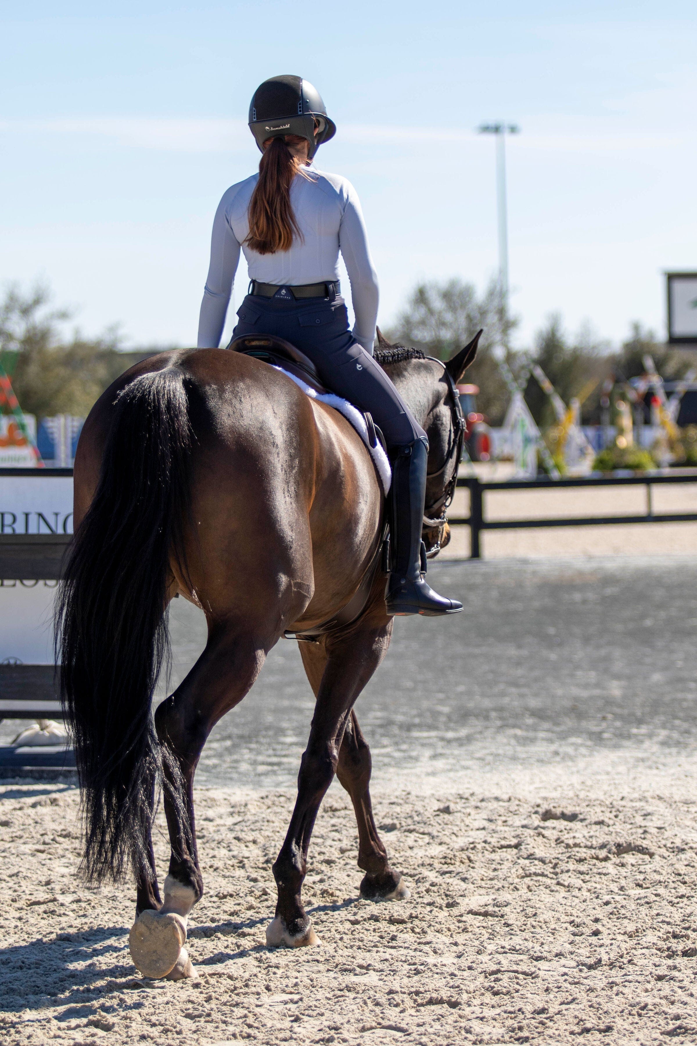 Brianne Riding Breeches in Steel Blue Riding Breeches CriniereLife
