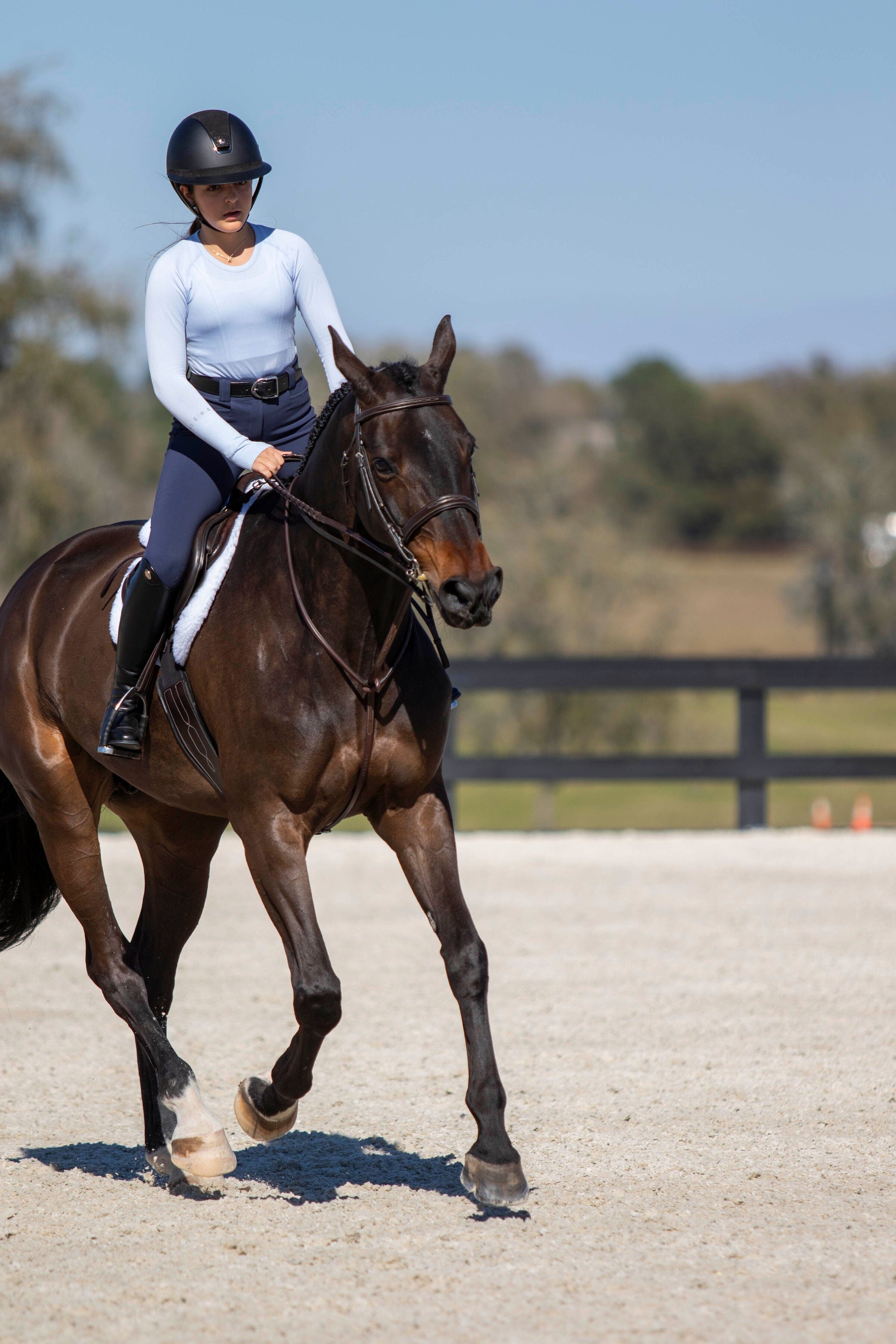 Brianne Riding Breeches in Steel Blue Riding Breeches CriniereLife 