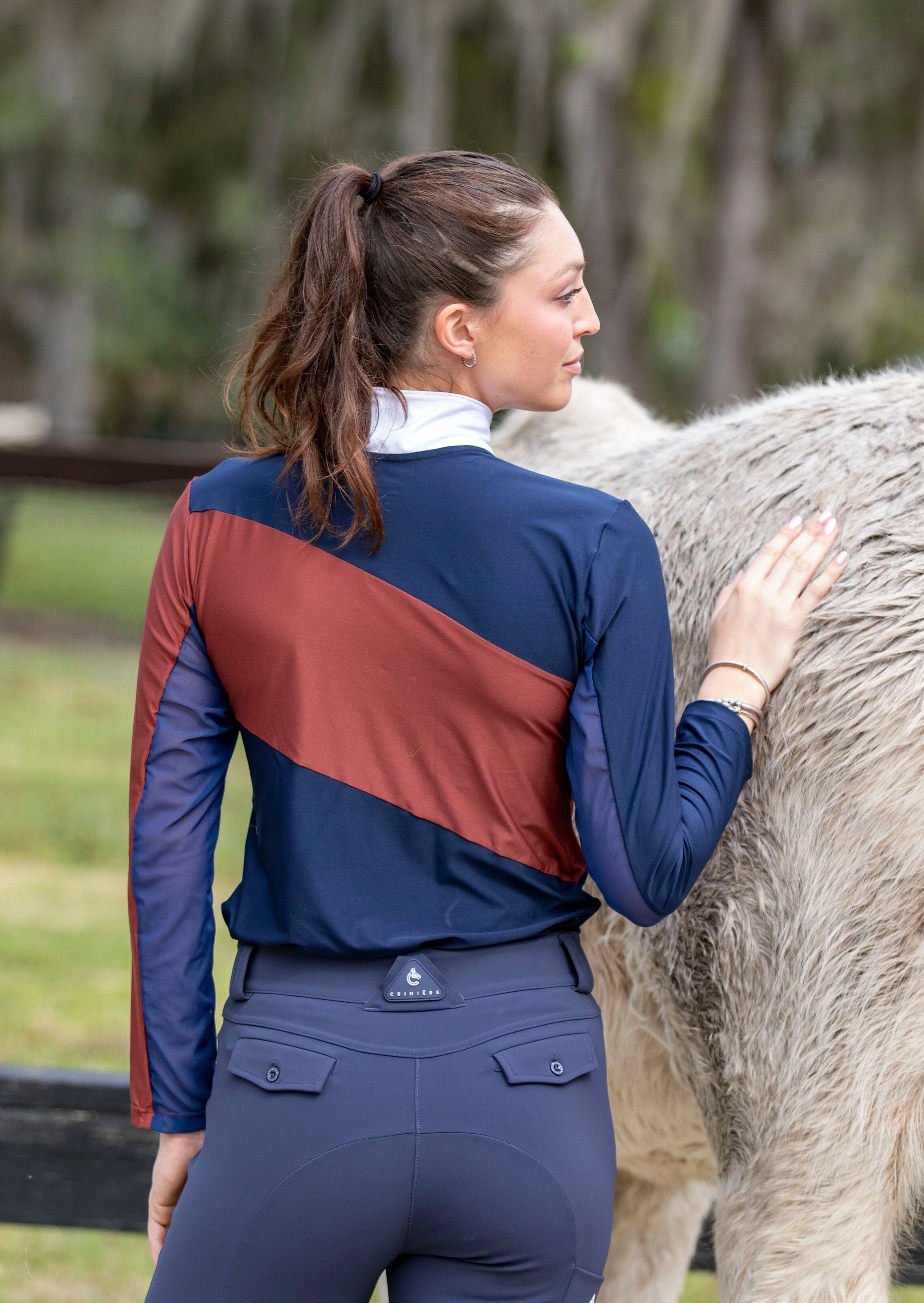 Brianne Riding Breeches in Steel Blue Riding Breeches CriniereLife Steel blue 20 