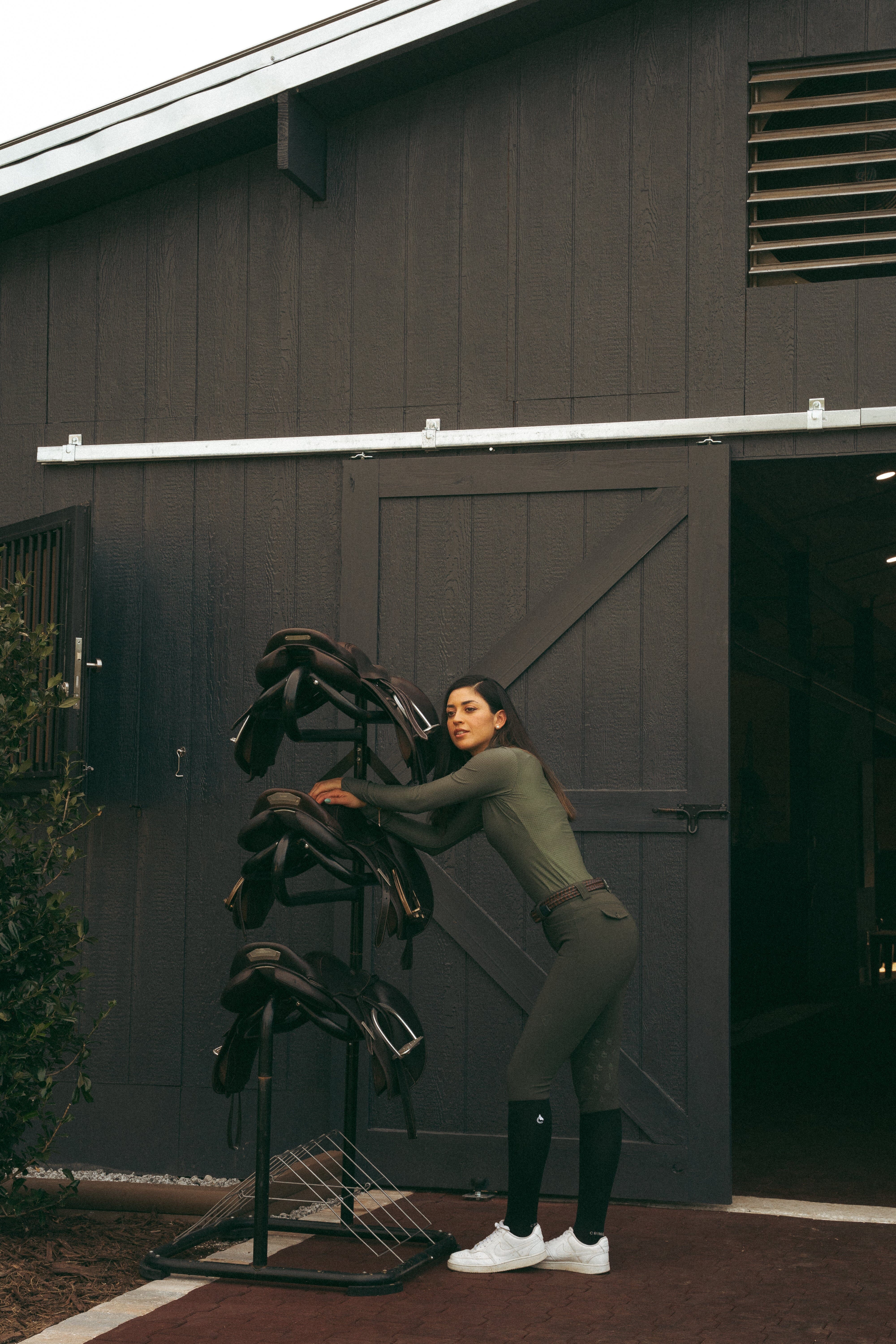 Juliette High Compression Breeches | Hunter Green Riding Breeches C R I N I Ē R E