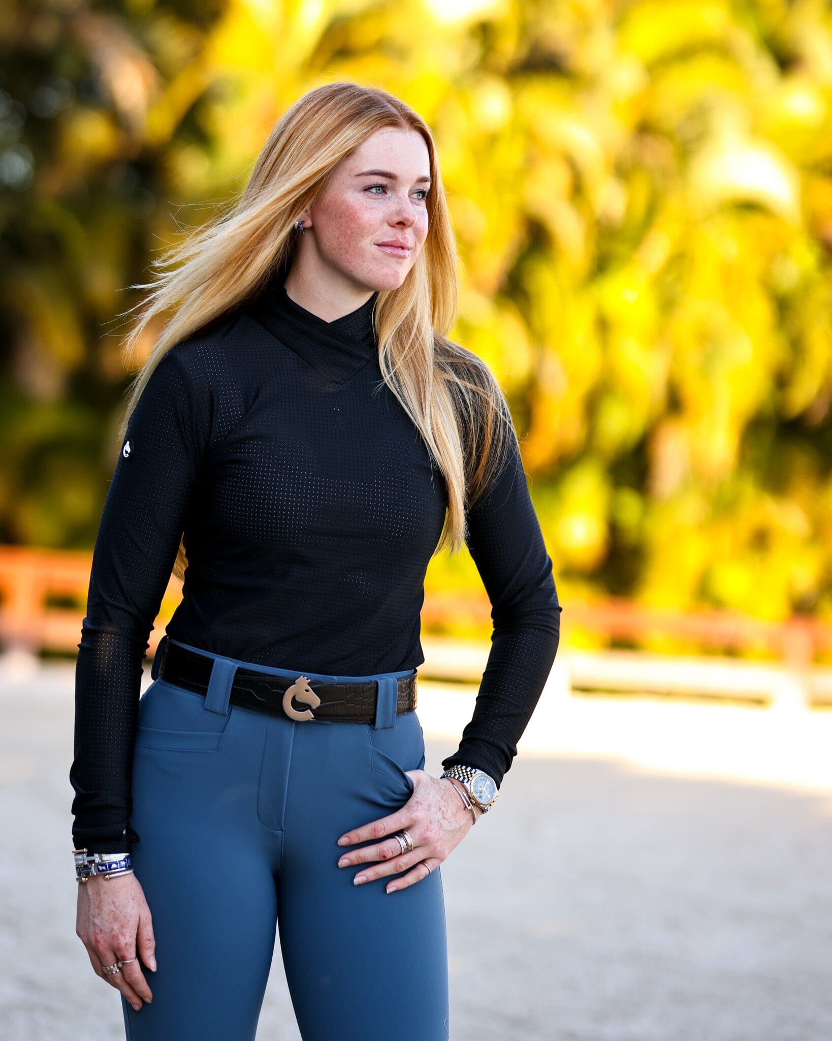 Juliette High Compression Breeches | Slate Blue – CriniereLife