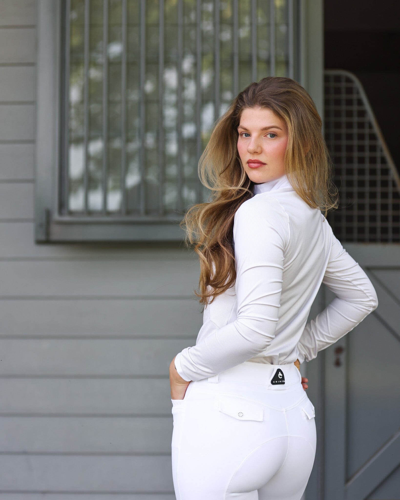 Monique Show Shirt | Taupe Stripes Show Shirts CriniereLife