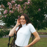 Olivia Show Shirt | Snow White Equestrian apparel C R I N I Ē R E