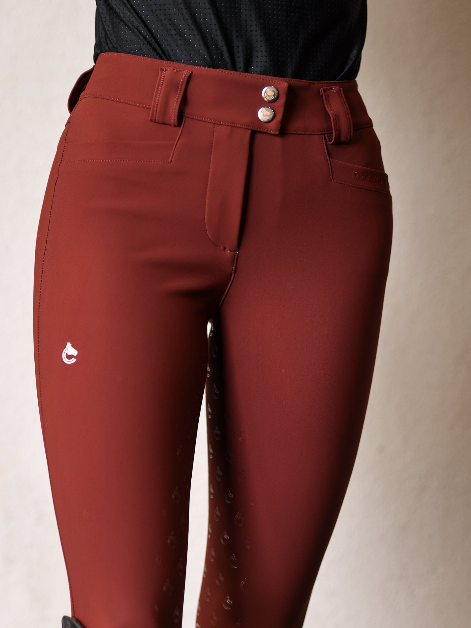 Alice Full Seat Lightweight Breeches | Burgundy Riding Breeches CriniereLife 