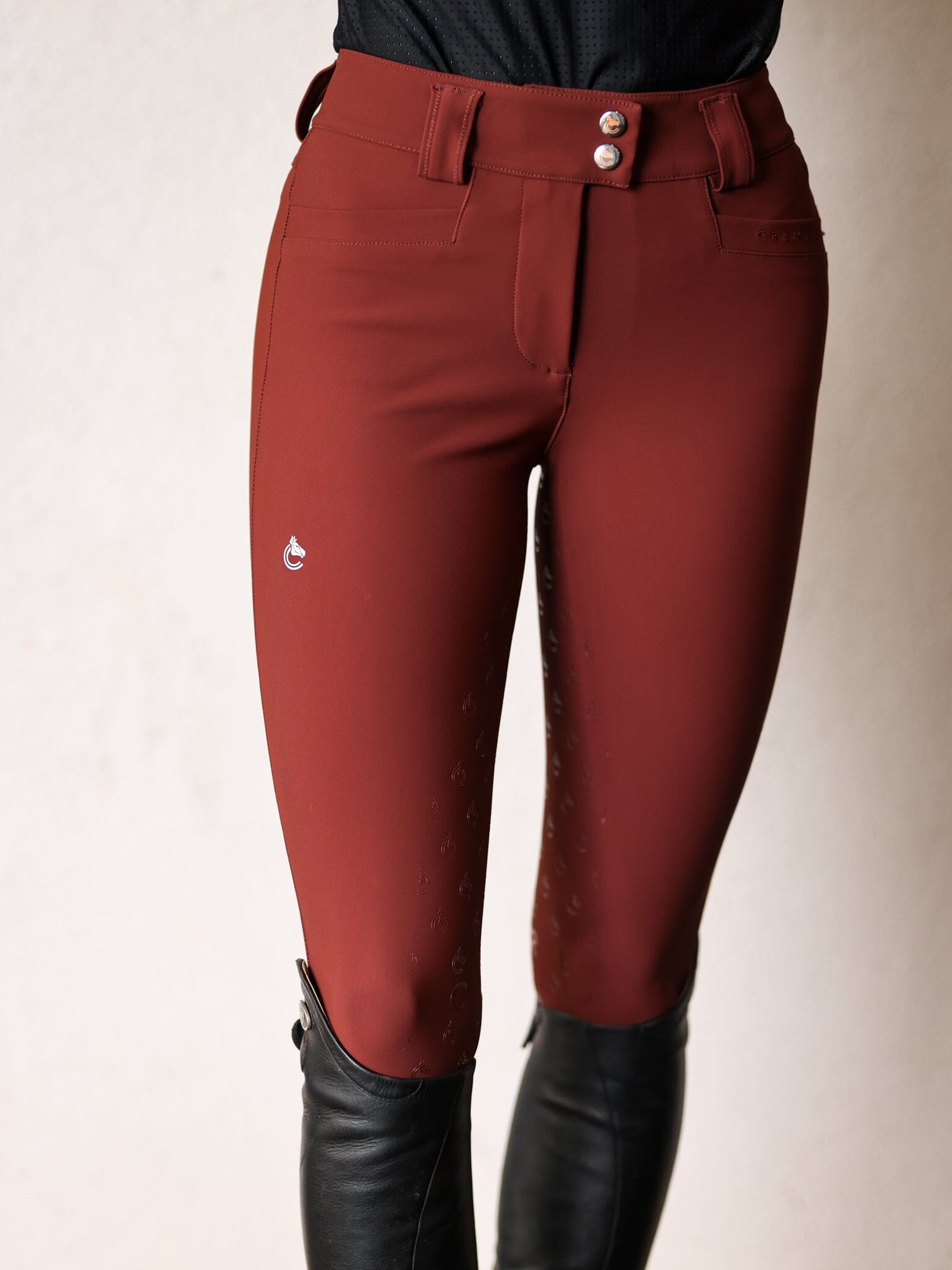 Alice Full Seat Lightweight Breeches | Burgundy Riding Breeches CriniereLife 