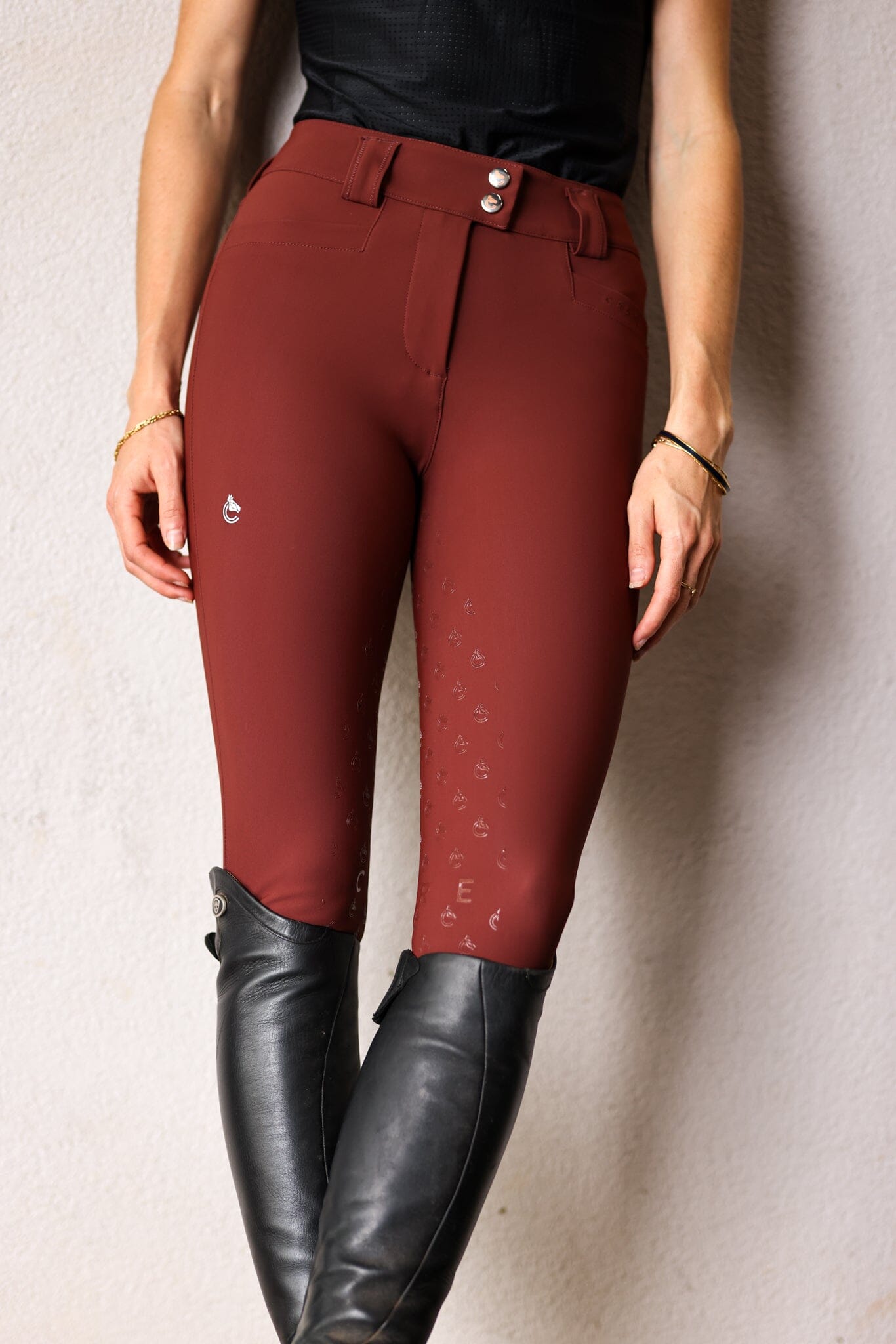 Alice Full Seat Lightweight Breeches | Burgundy Riding Breeches CriniereLife 