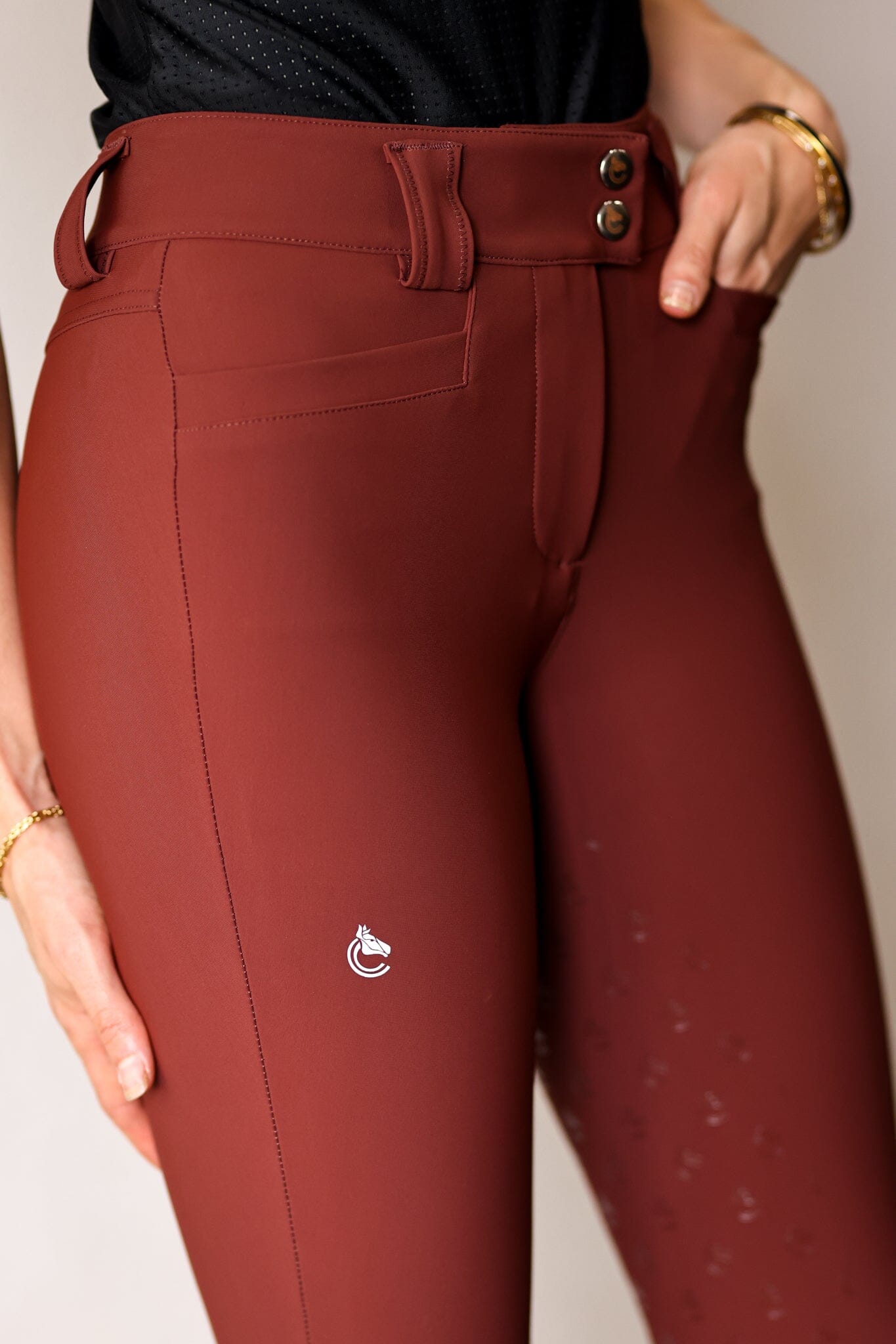 Alice Full Seat Lightweight Breeches | Burgundy Riding Breeches CriniereLife 