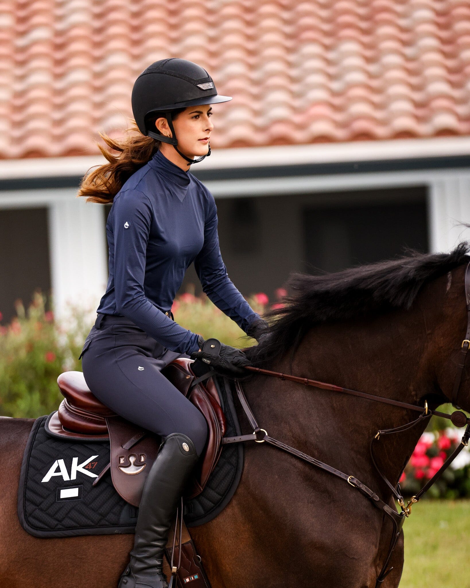 Brianne Lightweight Breeches | Navy Riding Breeches C R I N I Ē R E 