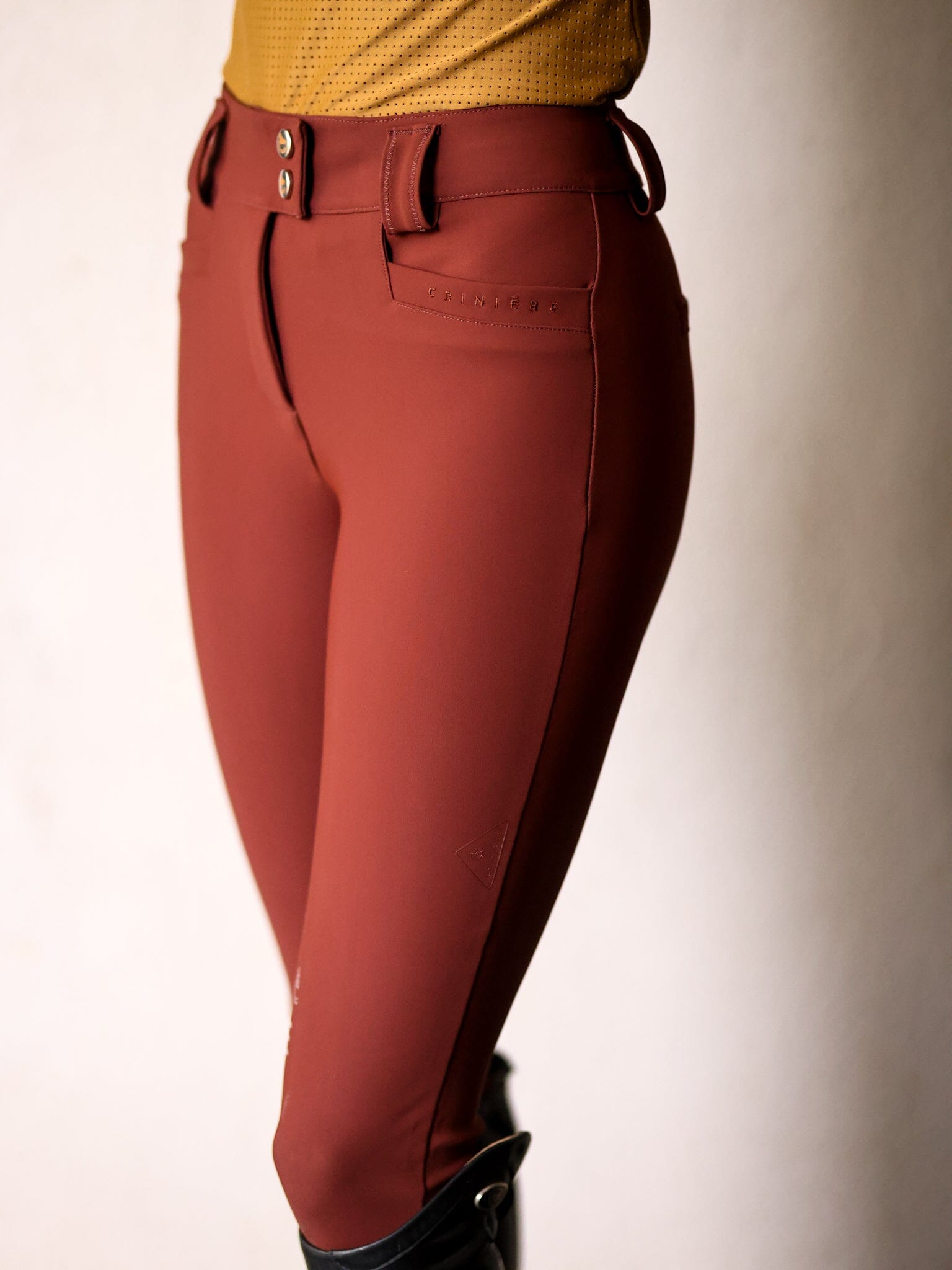 Chloe Lightweight Breeches | Burgundy Riding Breeches C R I N I Ē R E 