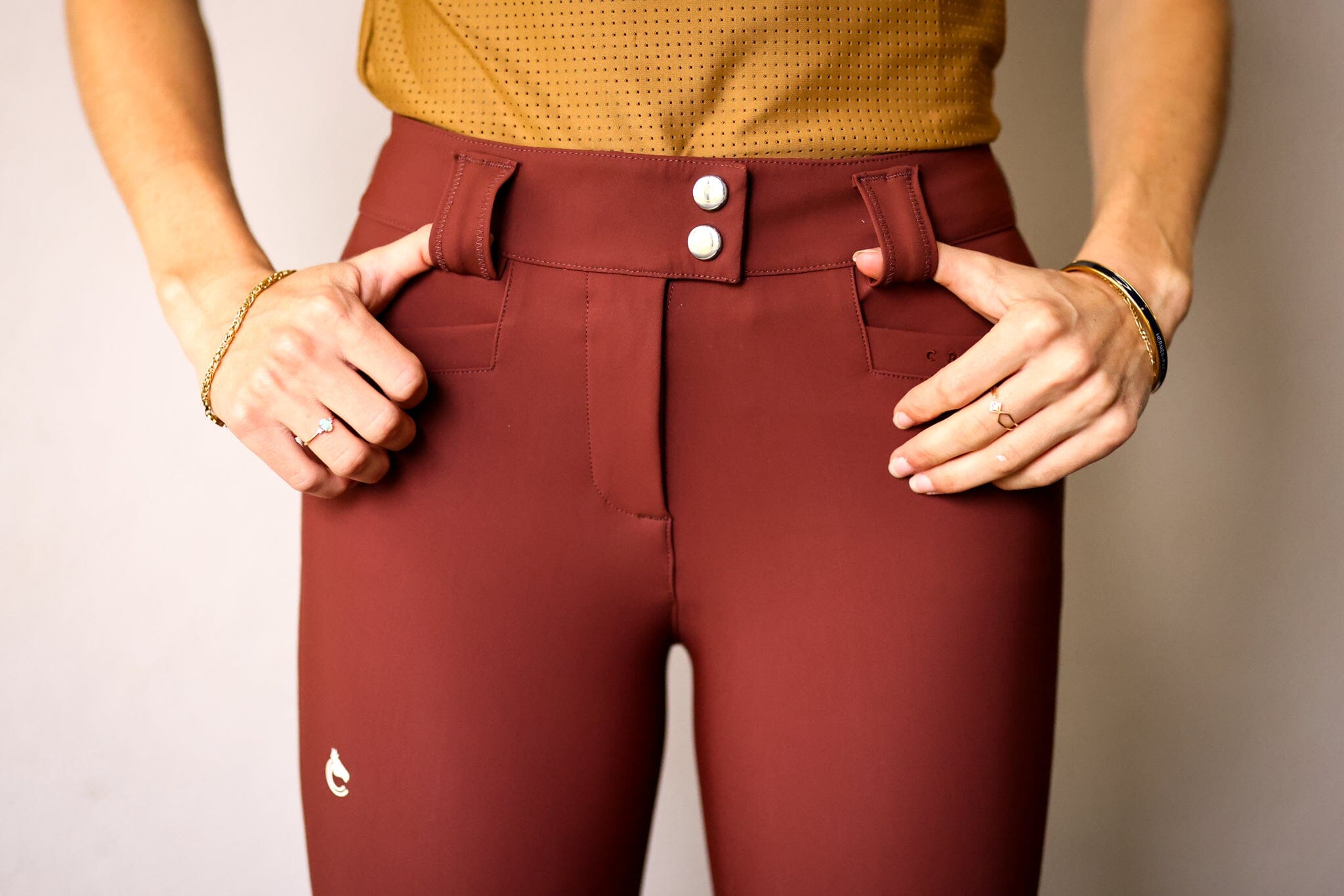 Chloe Lightweight Breeches | Burgundy Riding Breeches C R I N I Ē R E 