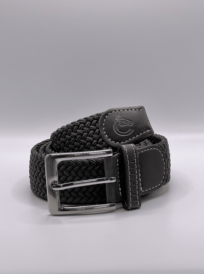Elastic Braided Belts Accessories C R I N I Ē R E S (95) Grey Unisex