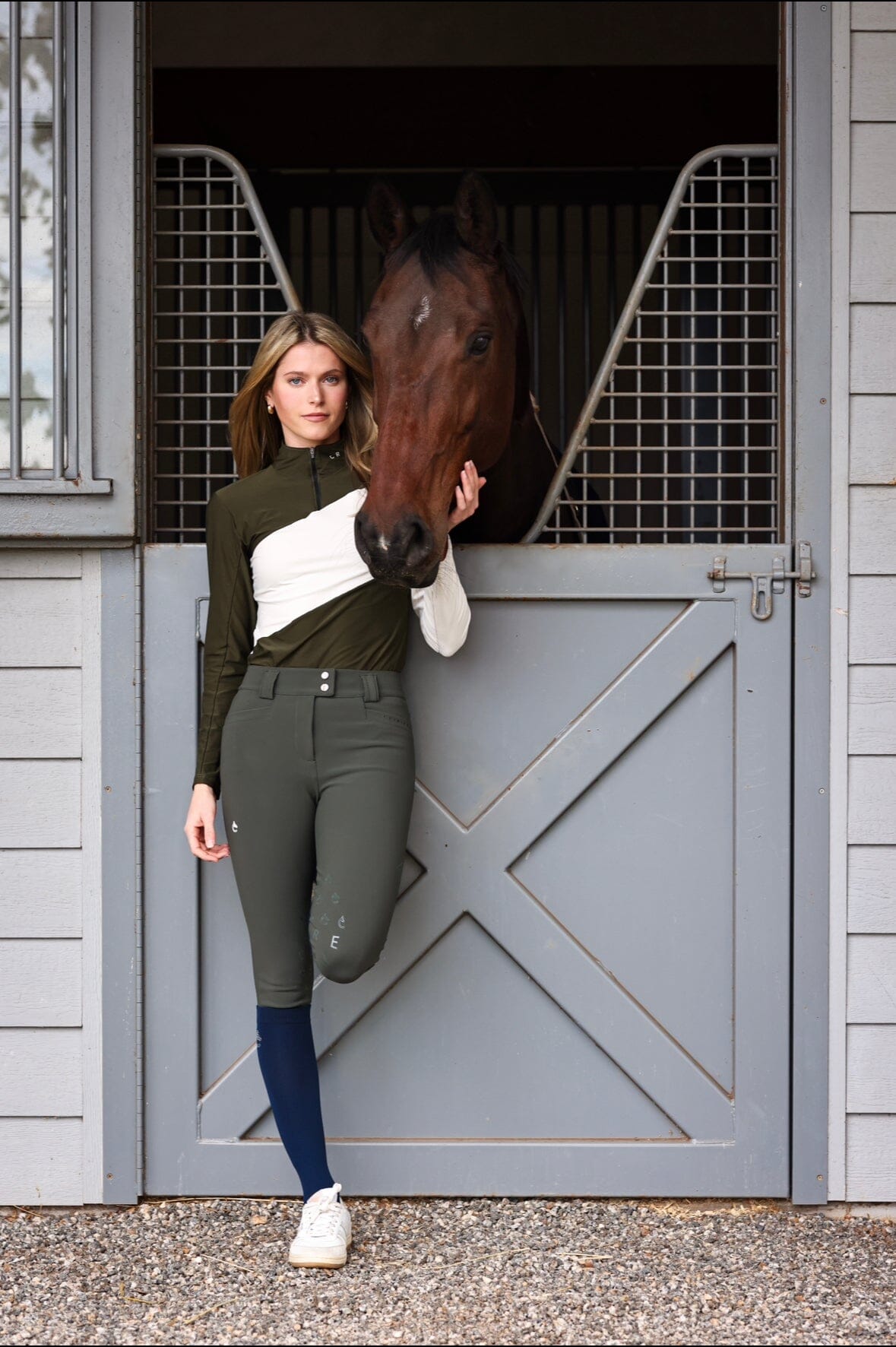 High Compression Breeches in Hunter Green Premium Riding Breeches C R I N I Ē R E 