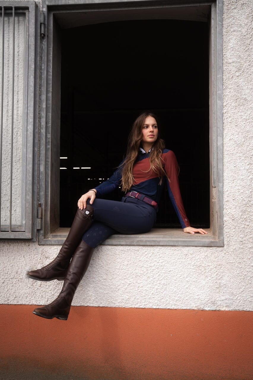 Juliette High Compression Breeches | Black | Steel Blue Riding Breeches CriniereLife 