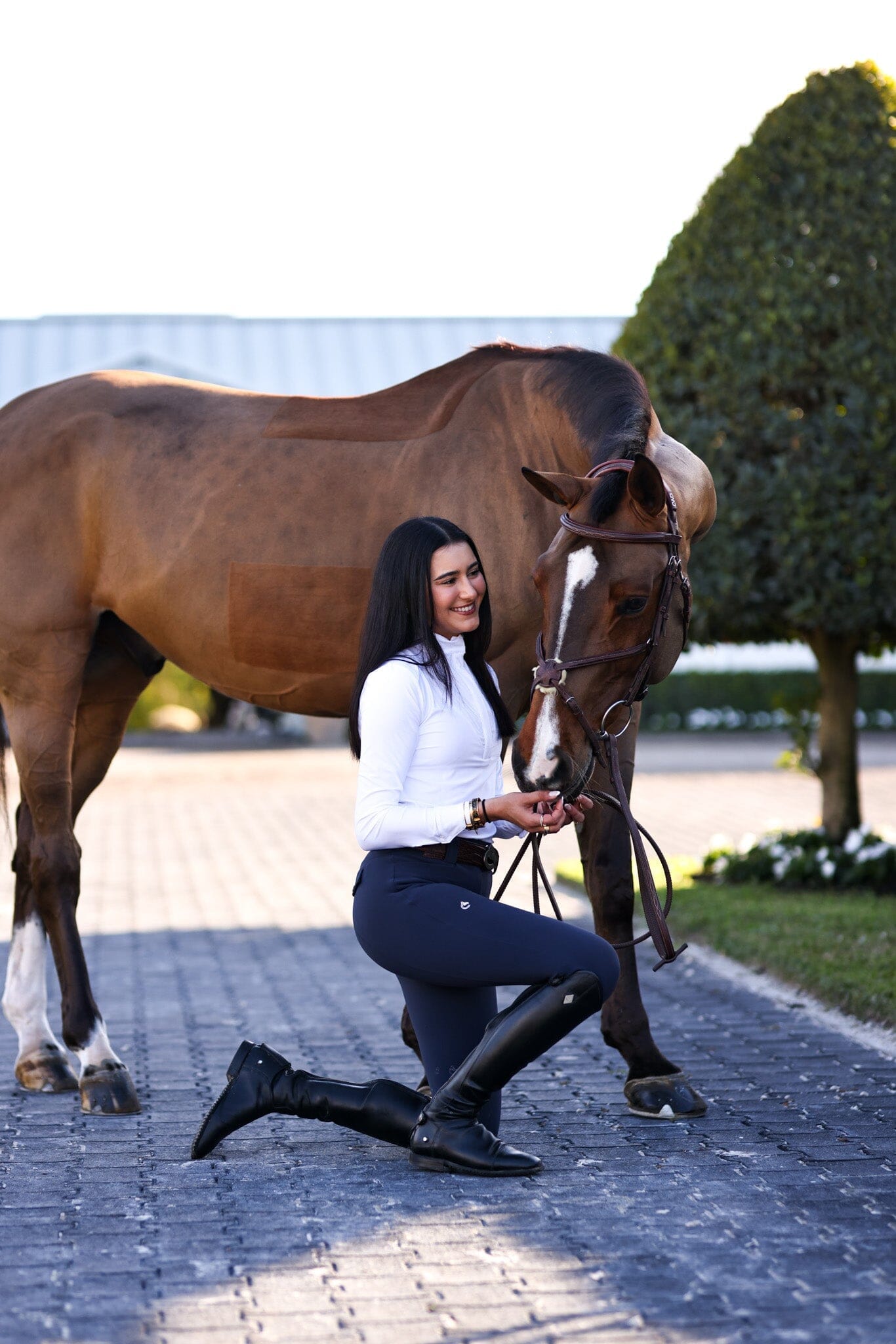 Juliette High Compression Breeches | Black | Steel Blue Riding Breeches CriniereLife 
