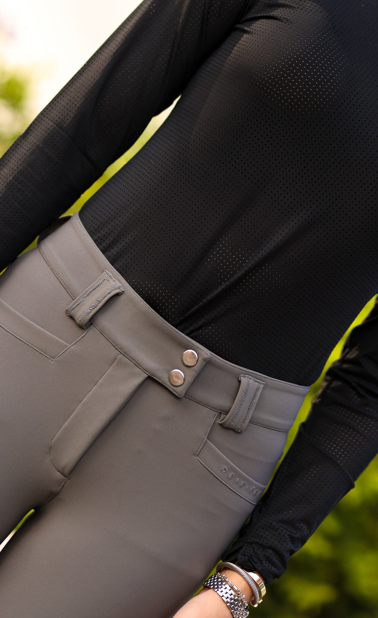Juliette High Compression Breeches | Mocha | Perfect Gray | Hunter Green