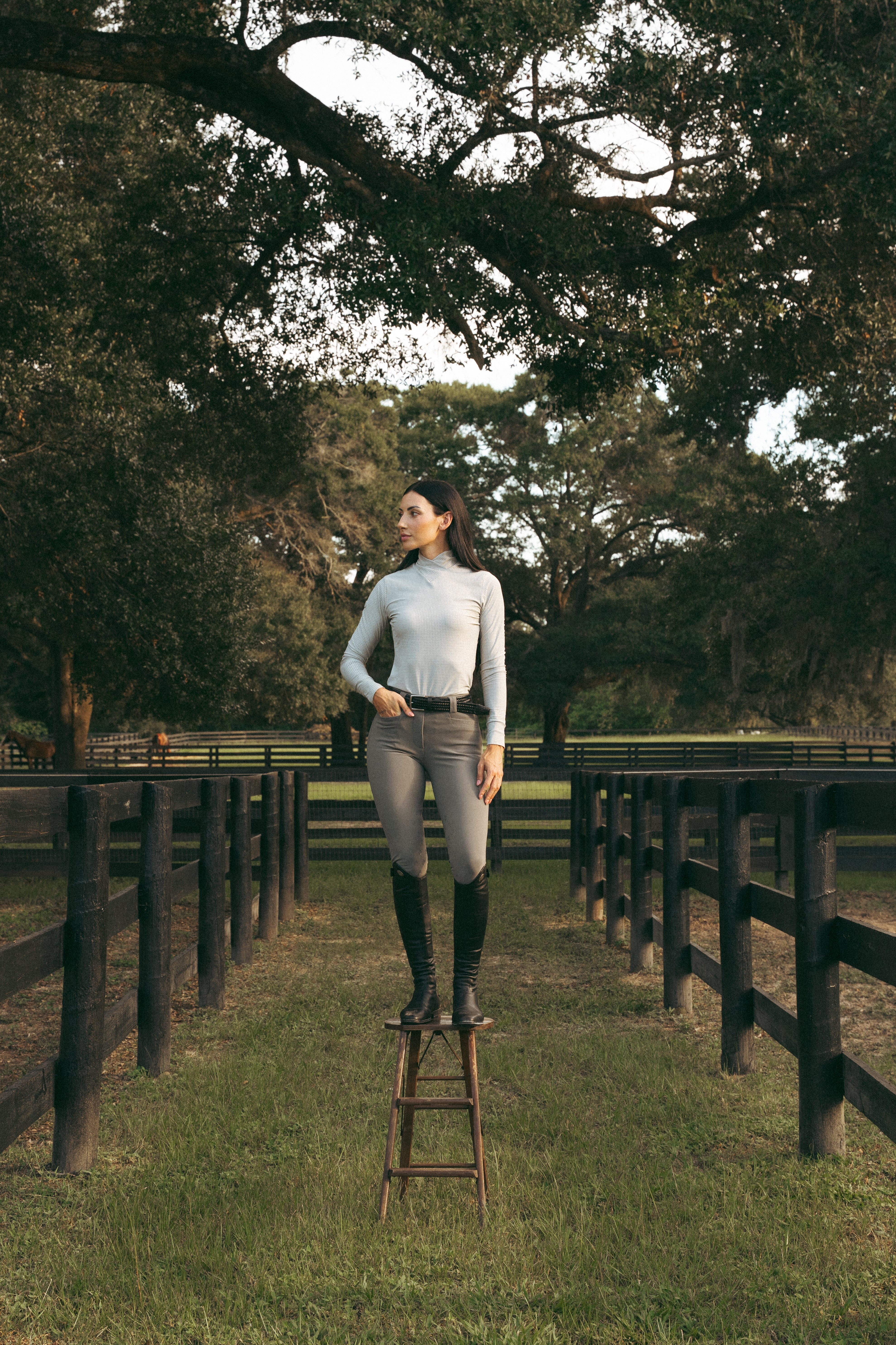 Juliette High Compression Breeches | Mocha | Perfect Gray | Hunter Green