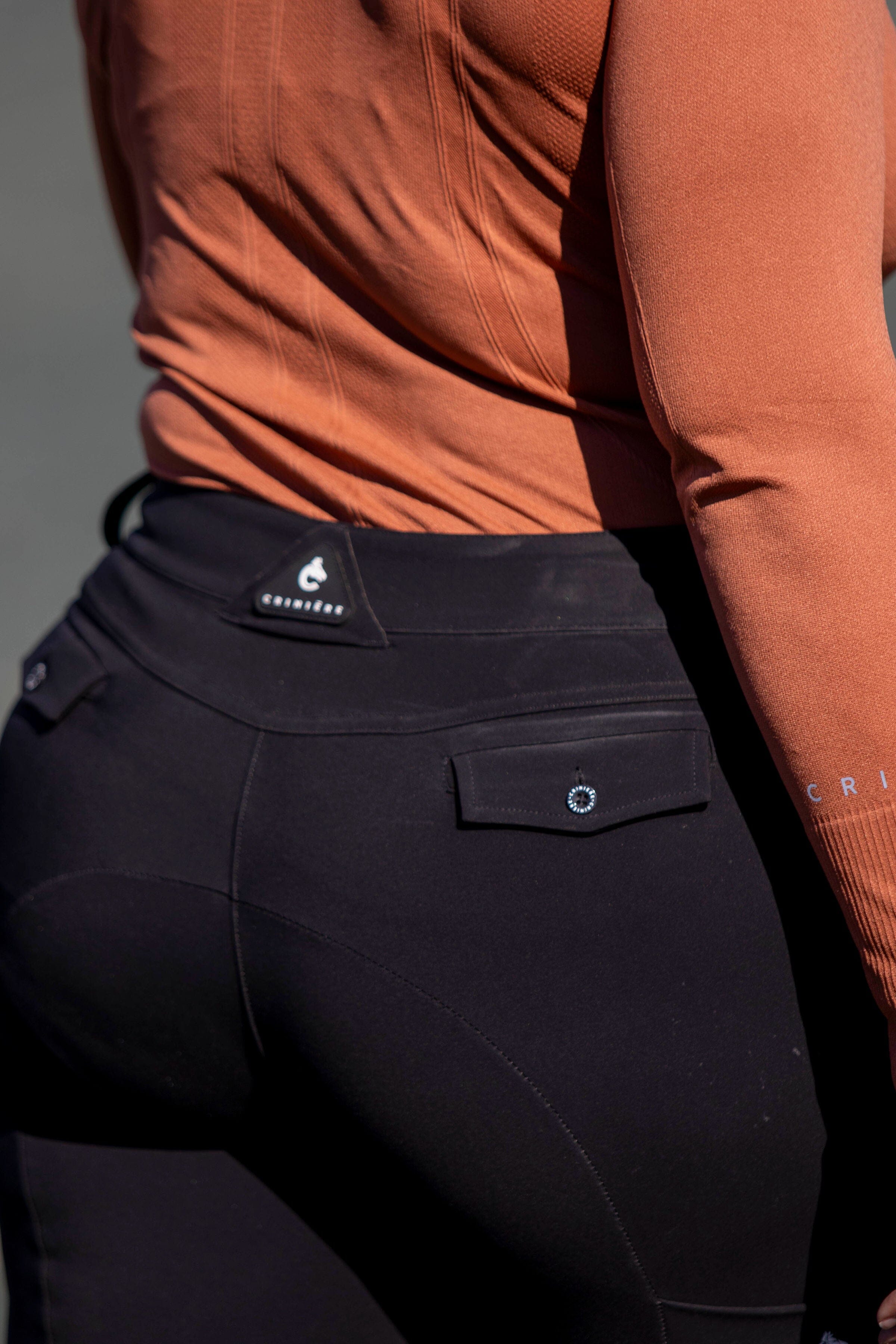 Juliette High Compression Breeches with Pockets | Black Riding Breeches C R I N I Ē R E 