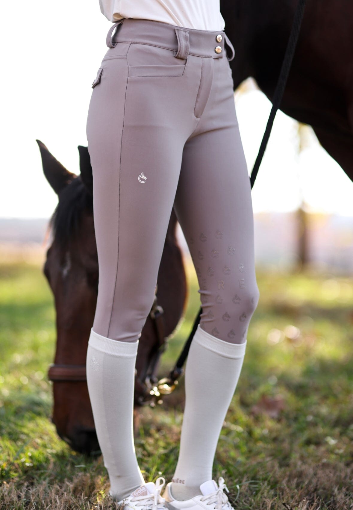 Lightweight Breeches in Simply Taupe Premium Riding Breeches C R I N I Ē R E 