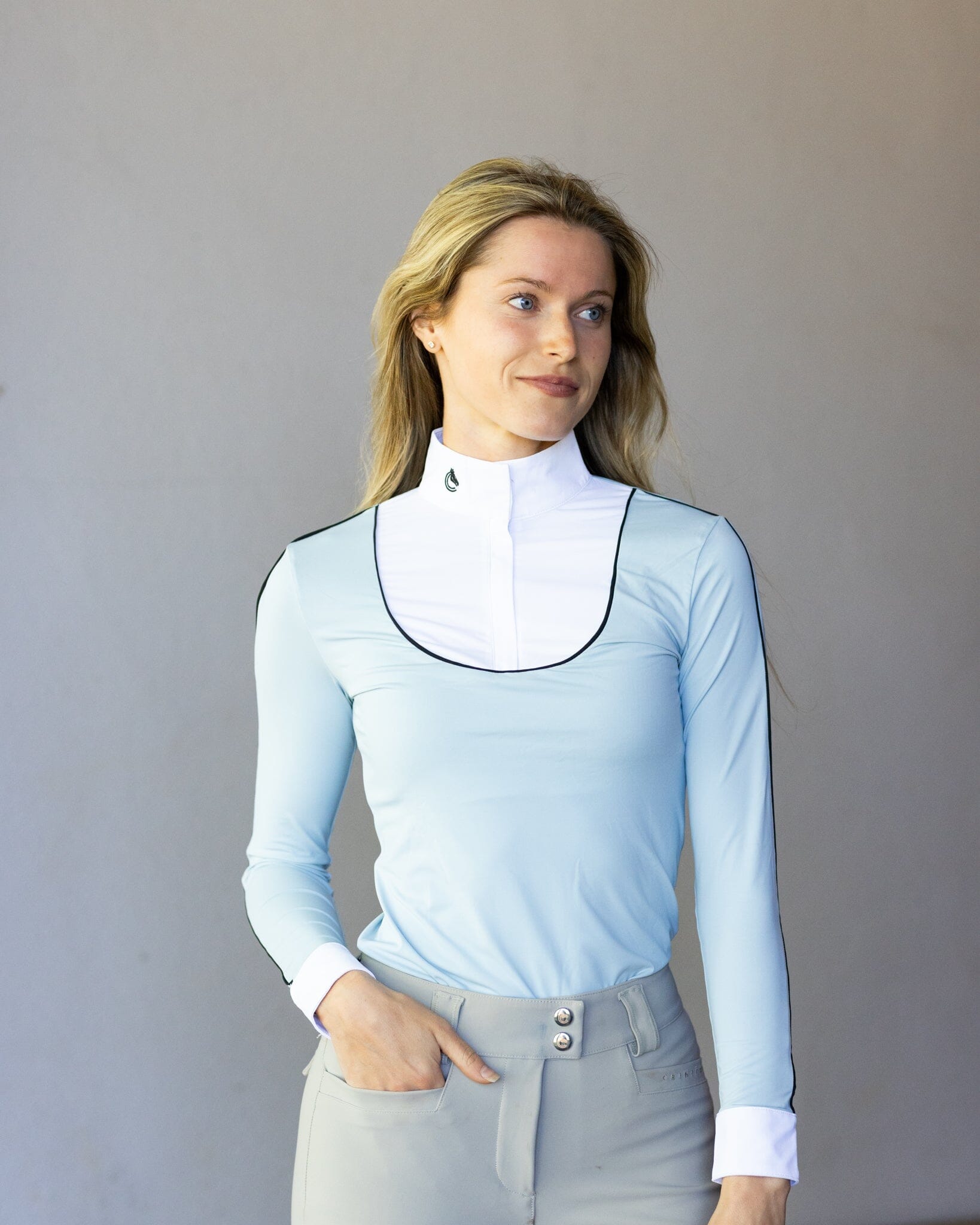 Sienna Show Shirt | Baby Blue CriniereLife 