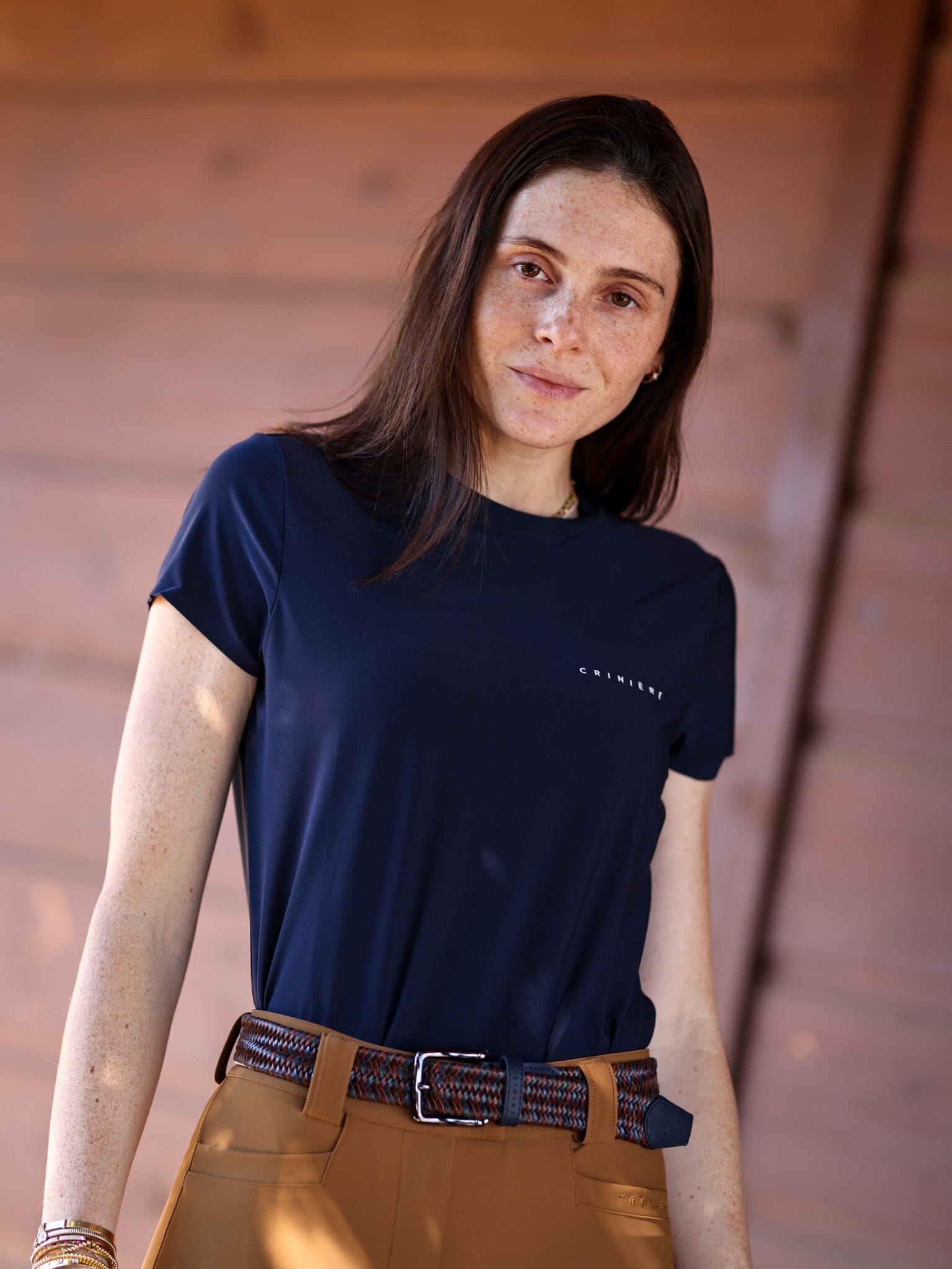 Tara T-Shirt | Navy Technical Riding T-Shirt CriniereLife 
