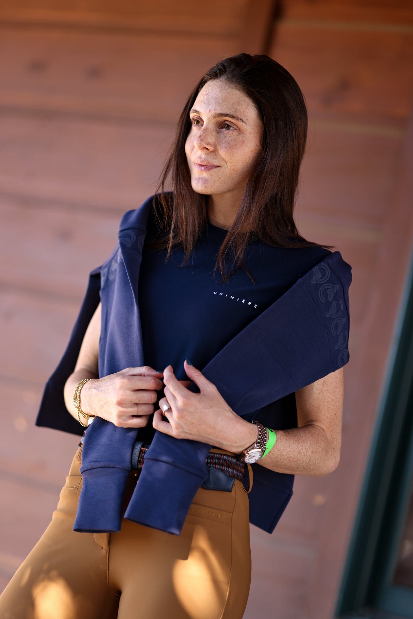 Tara T-Shirt | Navy Technical Riding T-Shirt CriniereLife 