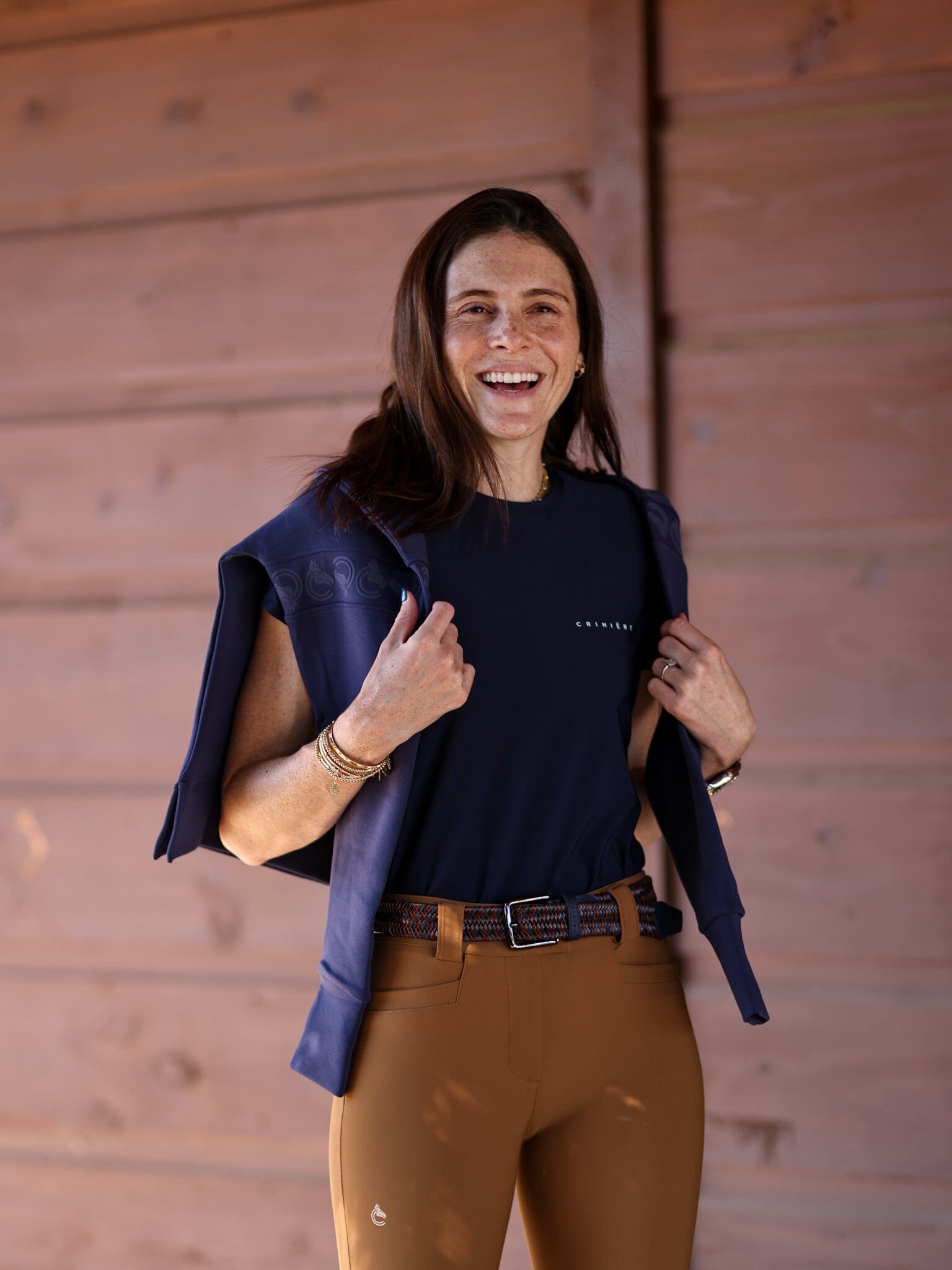 Tara T-Shirt | Navy Technical Riding T-Shirt CriniereLife 