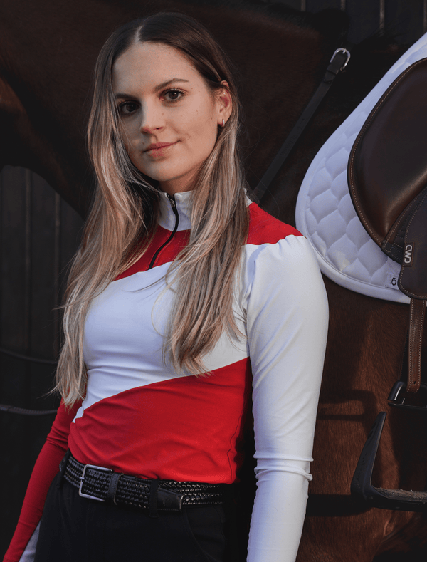 Winner's Stripes Sophie Schooling Shirts C R I N I Ē R E red-white XXS Female